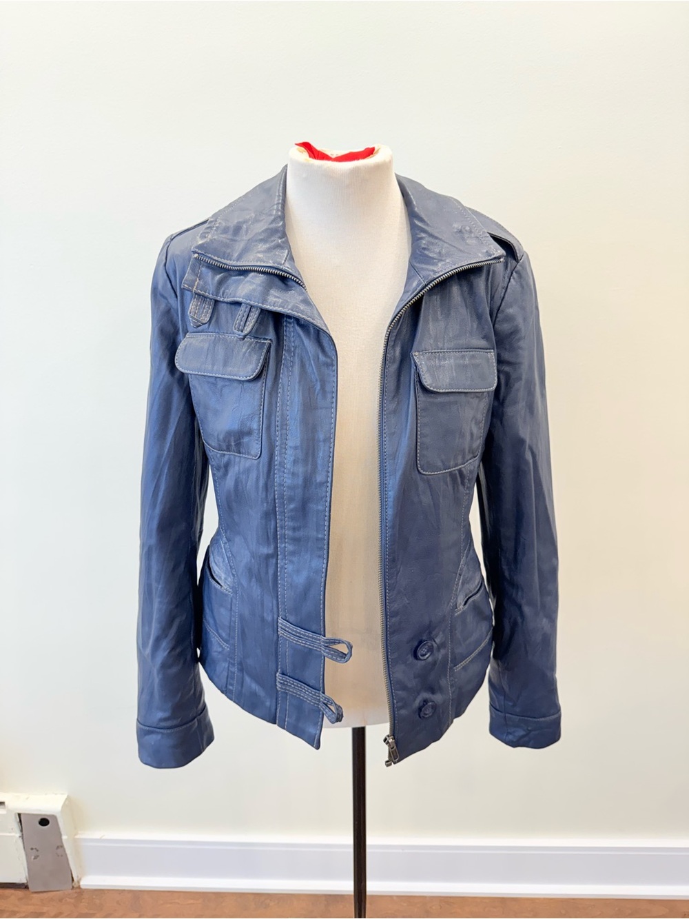 Danier vintage Blue Women's Leather Jacket